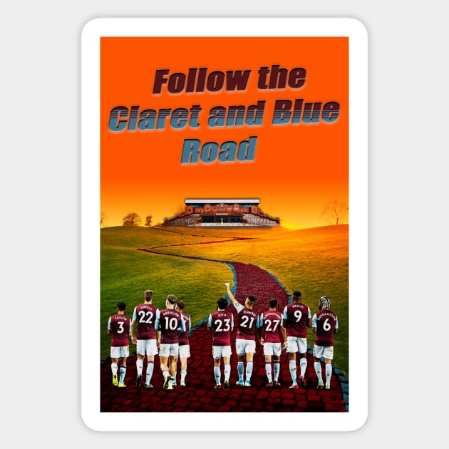 aston villa football club returning to Villa Park prints posters squad team Sticker by madein1874